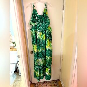 Fashion Nova Alexandria Tropical Maxi Dress – Kelly Green – Size 3X – NWT